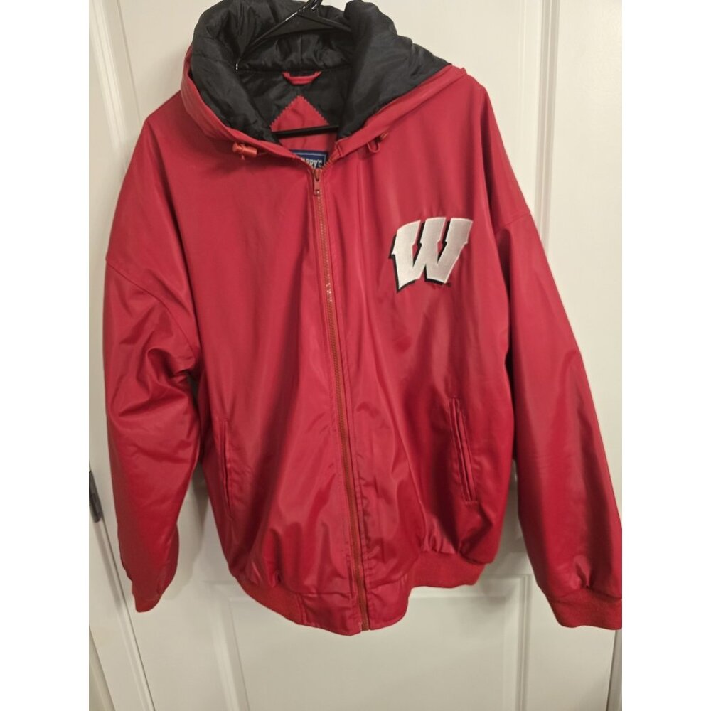 Steve & Barry’s Wisconsin Badgers Hooded Jacket Red Full Zip Men’s XL NCAA